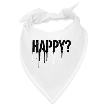 Happy Drip - Happy? - Bandana - Weiß - Vorne