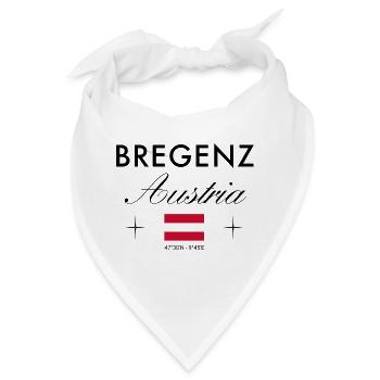 Bregenz Österreich Koordinaten Reise Souvenir - Bandana - Weiß - Vorne