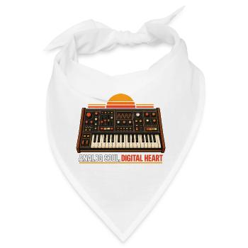 Analog Soul Digital Heart Synthesizer Retro - Bandana - Weiß - Vorne