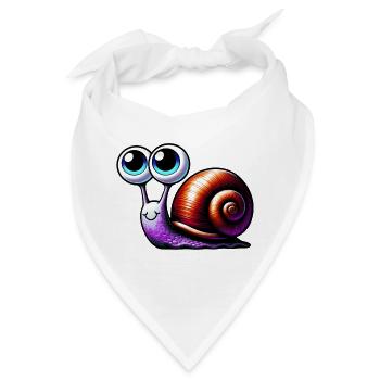 Schnecke - Bandana - Weiß - Vorne