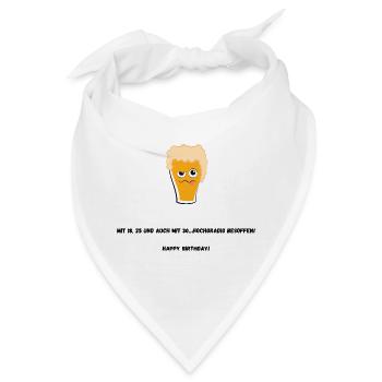 Schönes, lustiges Bier Design zum 30. Geburtstag - Bandana - Weiß - Vorne