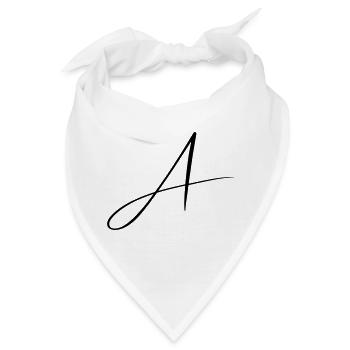 Name mit A Initiale für Anna Amelie Alexander - Bandana - Weiß - Vorne