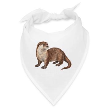 Europäischer Otter - Bandana - Weiß - Vorne