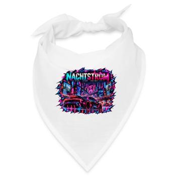Nachtstrom Neonrenner Stadt - Bandana - Weiß - Vorne