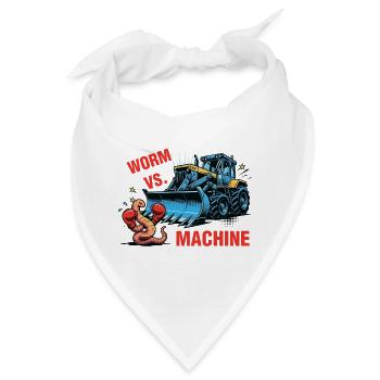 Worm vs Machine Robak Kontra Maszyna - Bandana - Weiß - Vorne