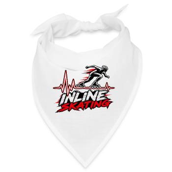 Inline Skating Herzschlag – Skating - Bandana - Weiß - Vorne