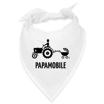Popemobile (Traktor & Kinderwagen / Schwarz) - Bandana - Weiß - Vorne