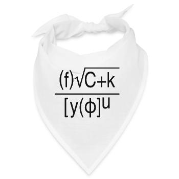 Fuck You – Mathematische Formel - Bandana - Weiß - Vorne