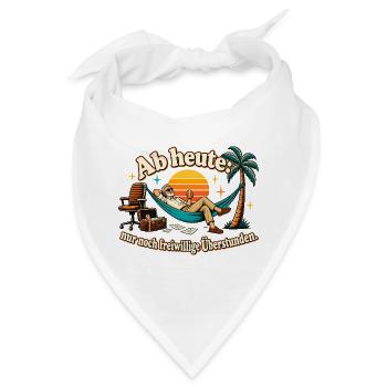 Rente Ruhestand Abschiedsgeschenk Kollege - Bandana - Weiß - Vorne