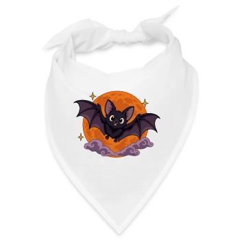 Mondfledermaus Cartoon - Bandana - Weiß - Vorne