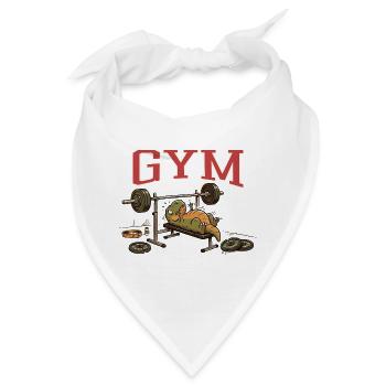T-Rex Bankdrücken Gym Dinosaurier Humor - Bandana - Weiß - Vorne