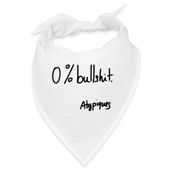 0% Bullshit – Atypische Sammlung - Bandana - Weiß - Vorne
