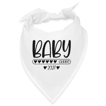 Baby 2027 Loading Schwangerschaft verkünden  - Bandana - Weiß - Vorne