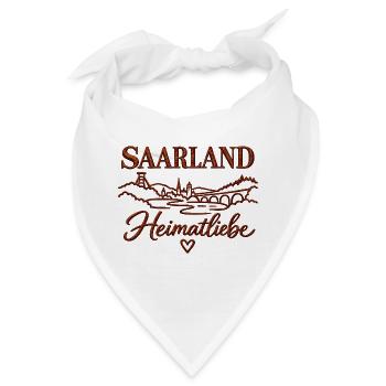 Saarland Heimatliebe - Bandana - Weiß - Vorne