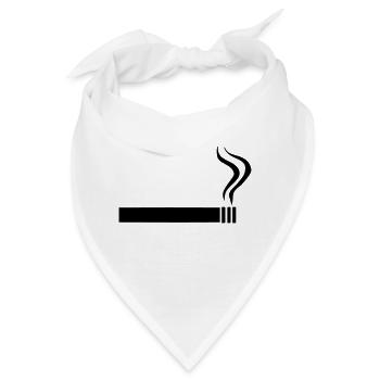 Zigarette - Rauchen - Bandana - Weiß - Vorne