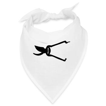 schere - Bandana - Weiß - Vorne