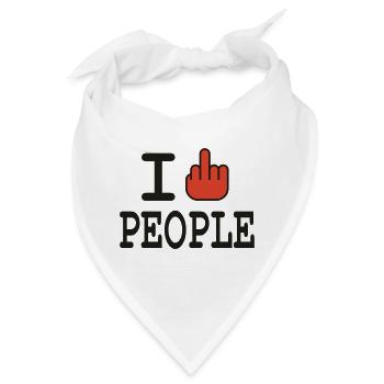 i fuck people - Bandana - Weiß - Vorne