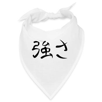 Kanji - Strength - Bandana - Weiß - Vorne