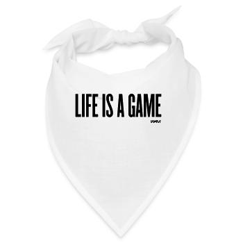 life is a game play by wam - Bandana - Weiß - Vorne