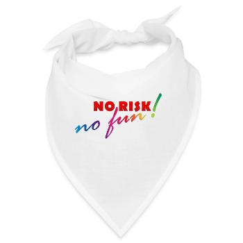 NO RISK - NO FUN - Bandana - Weiß - Vorne