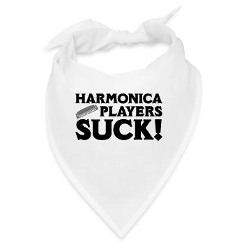 Harmonica Players Suck! - Bandana - Weiß - Vorne