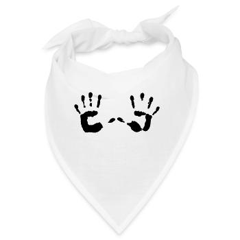 Hände - Hand - Bandana - Weiß - Vorne