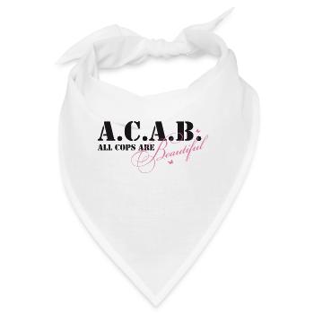 Up2u_ACAB_black - Bandana - Weiß - Vorne