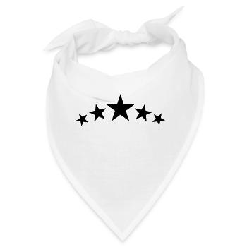 Sterne - Bandana - Weiß - Vorne