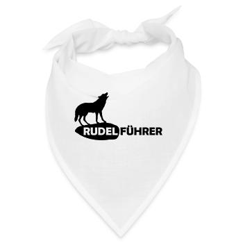 Rudelführer Wolf Alphatier Leitwolf Papa - Bandana - Weiß - Vorne