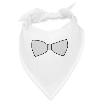 Fake-Fliege vektor weiß - Bandana - Weiß - Vorne