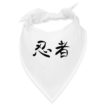 Kanji - Ninja - Bandana - Weiß - Vorne