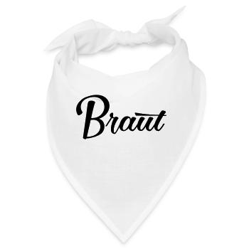 Braut Bride JGA Hochzeit stag do Polterabend - Bandana - Weiß - Vorne