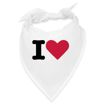 lieben ich - Bandana - Weiß - Vorne