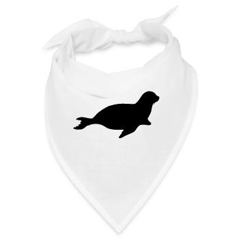 seal animal - Bandana - Weiß - Vorne