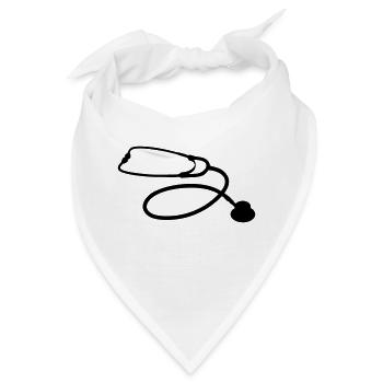 stethoscope doctor profession - Bandana - Weiß - Vorne