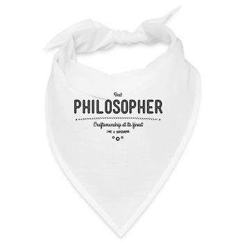 Bester Philosoph - Handwerkskunst vom Feinsten - Bandana - Weiß - Vorne