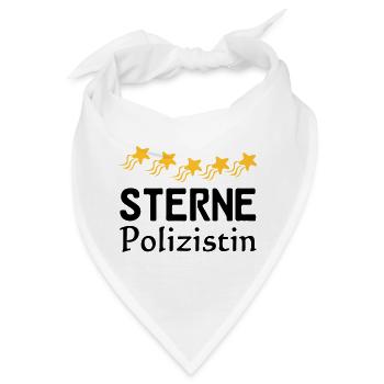 Sterne Polizistin Geschenk - Bandana - Weiß - Vorne