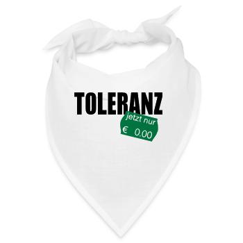toleranz - Bandana - Weiß - Vorne