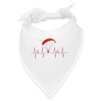herzschlag gleitschirm - Bandana - Weiß - Vorne