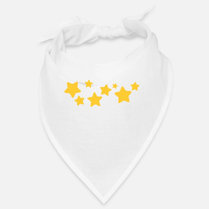 sterne 1 - Bandana - Weiß