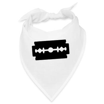 Rasierklinge Symbol - Bandana - Weiß - Vorne