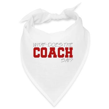 Coach / Trainer: What Does The Coach Say? - Bandana - Weiß - Vorne