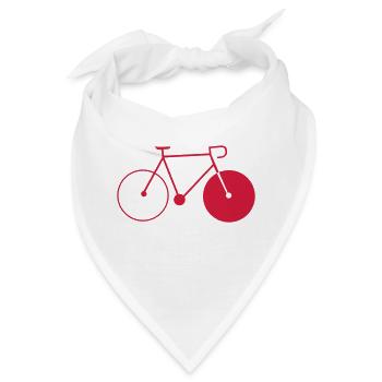 bike fixie fahrrad cycling sommer radsport rad - Bandana - Weiß - Vorne