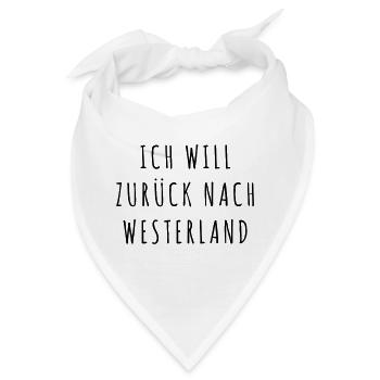 ich will zurueck nach westerland - Bandana - Weiß - Vorne