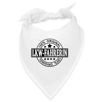 LKW fahrerin - Bandana - Weiß - Vorne