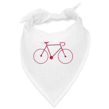 bike fahrrad fixie rad drahtesel - Bandana - Weiß - Vorne