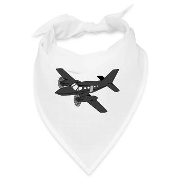 airplane aeroplane flugzeig heissluftballon air ba - Bandana - Weiß - Vorne