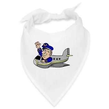 airplane aeroplane flugzeig heissluftballon air ba - Bandana - Weiß - Vorne