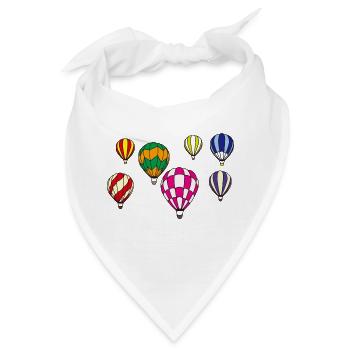 airplane aeroplane flugzeig heissluftballon air ba - Bandana - Weiß - Vorne