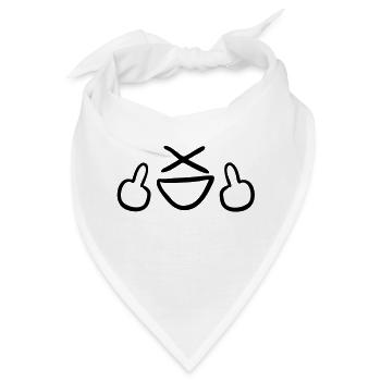 smiley fick dich - Bandana - Weiß - Vorne